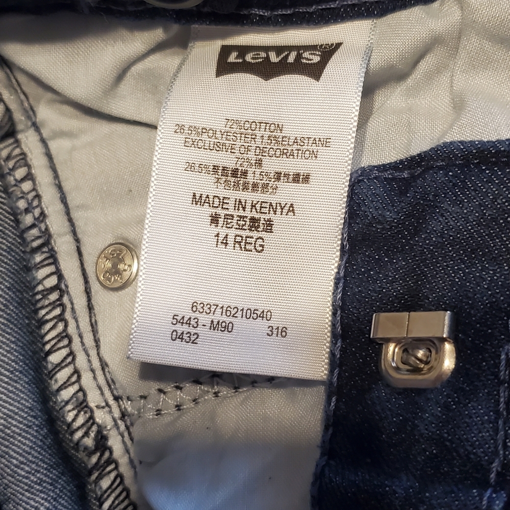 Girls Levi's skinny jeans 14R Adj Stretch NWT - Picture 3 of 6